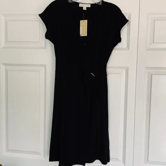 Michael Kors Dresses | Michael Kors Black Wrap Dress Size Medium | Color: Black | Size: M | Trixie2761's Closet
